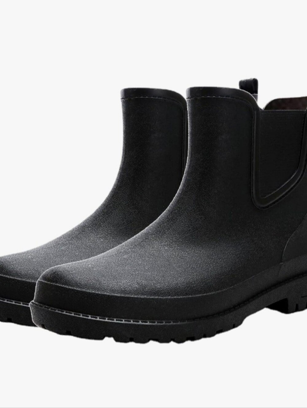 Rain Boots Men's Ankle Black Waterproof
